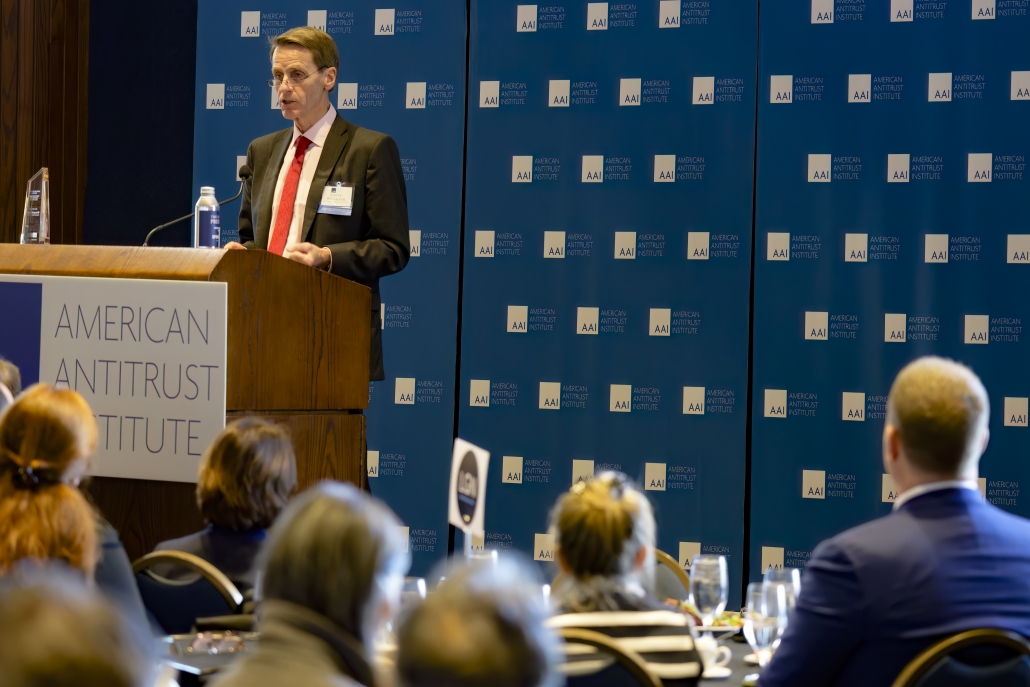 Joseph Bruckner wrapping up his remarks on stage.